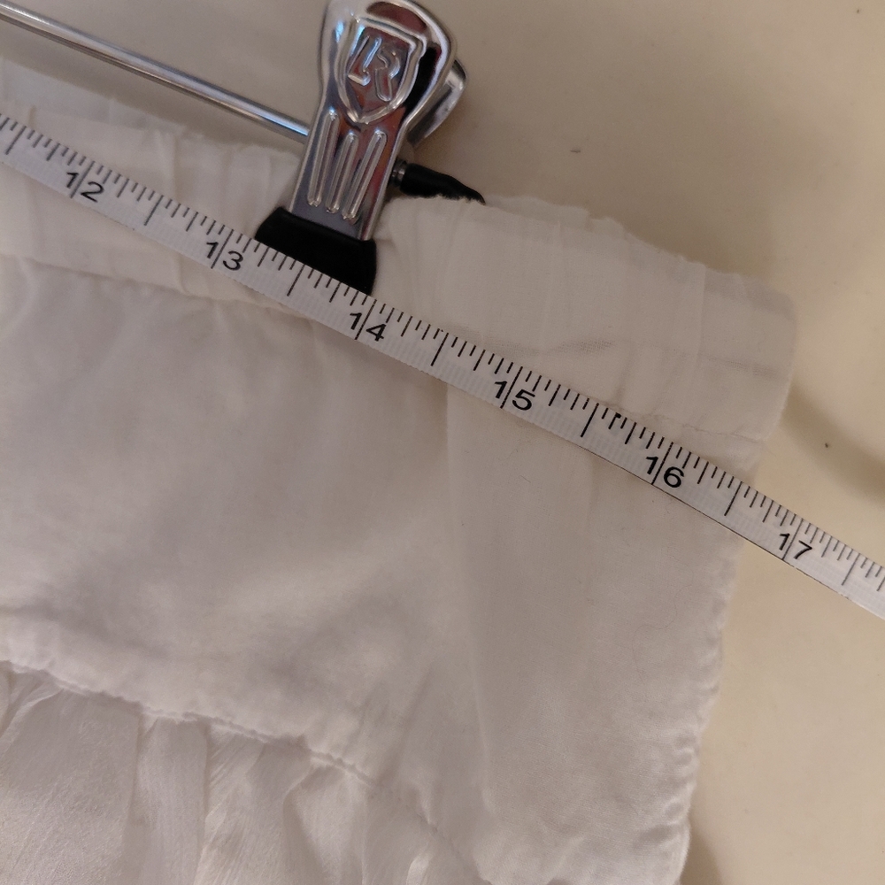 Old Navy White Ruffled Mini Skirt Sz L - Picture 5 of 6
